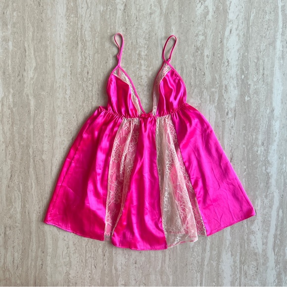Victorias Secret Pink Lace Slip